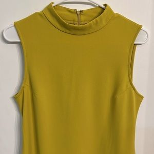 Lime Green Low Turtleneck Dress